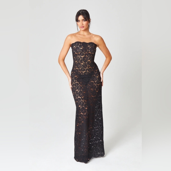 Hyphen Lace Un-Lined Maxi Dress Size US2/ UK6 | NWOT Revenge Dress !! - Picture 2 of 9